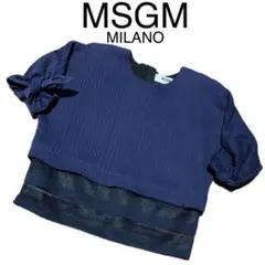 【美品】イタリア製 エムエスジイエムMSGM デザインブラウス カットソーのサムネイル