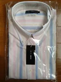 メンズシャツLサイズ　長袖シャツ　ストライプ