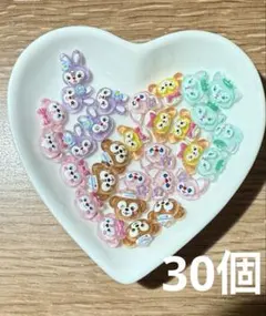 No.32【30個】ディズニーダッフィーフレンズ デコパーツ レジン ネイル