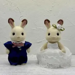 シルバニアファミリー　ハンドメイド　ウエディングドレスセット