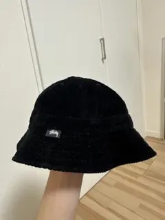Stussy コーデュロイ バケットハット L/XL ブラック