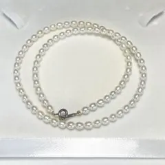 淡水パール シルバー925 ネックレス ケース付き 真ちゅう - メルカリ