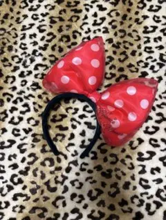 ミニーマウス風 赤い水玉カチューシャ