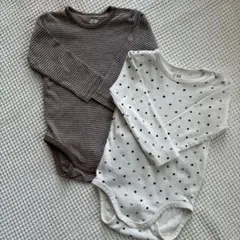 H&M オーガニックコットンボディスーツ74 70cm 2枚セット