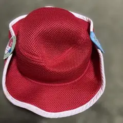CARP 赤いメッシュ帽子 キャラクター付き