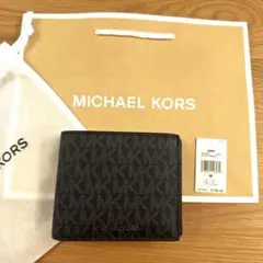 新品 MICHAEL KORS ブラック 二つ折り財布