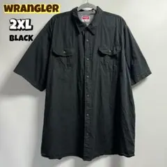 wrangler ラングラー　半袖　半袖シャツ　BLACK 2ポケット