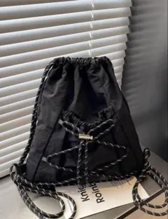 CRANK リボンストリングバッグ ブラック | Mercari