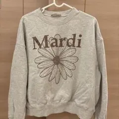 美品Mardi Mercredi 花柄スウェット ONE SIZE グレー