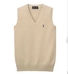 EAST BOY ベージュVネックニットベスト