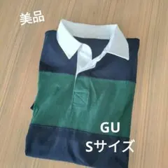 GU ラガーシャツ 半袖 グリーン ネイビー Sサイズのサムネイル