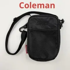 【訳あり】Coleman コールマン ショルダーバッグ ブラックヘザー　美品