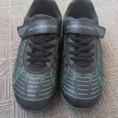 ムーンスター　SUPERSTAR キッズスニーカー ブラック/グリーン