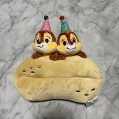 ディズニーストア限定　チップ＆デール　80周年記念　ぬいぐるみポーチ