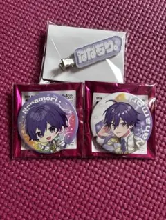 ななもり。くん 缶バッジ 2個セット ヘアピン付き