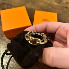 ☆新品未使用・エルメススカーフリング90れがっと・ゴールド・シェーヌダンクル