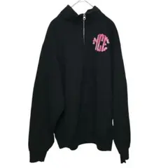✨希少✨ ジャージーズ 【M】 ハーフジップスウェット 黒 ワンポイント 海外のサムネイル