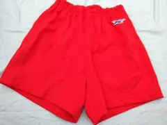 レトロ　アシックス　レッド ショートパンツ M ポリエステル　woman