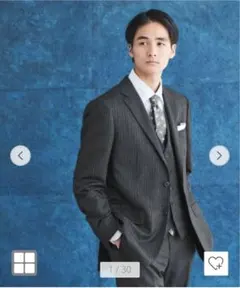 ユナイテッドアローズ　GLR CLOTH チョークストライプ 2B HC/RV