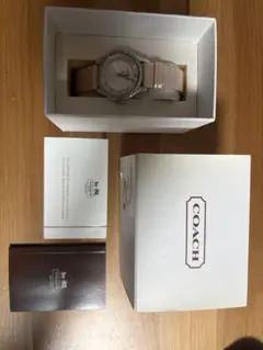 ✨箱付/新品電池交換済✨COACH シグネーチャー ピンクゴールド 