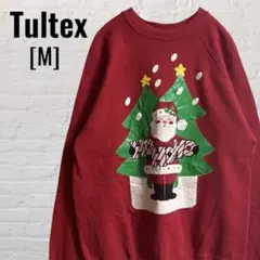 [90's Tultex]USA製 アグリークリスマスセーター サンタ 赤 M