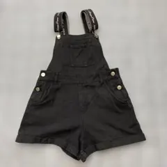 メゾピアノ　ブラックオーバーオールショートパンツ　140