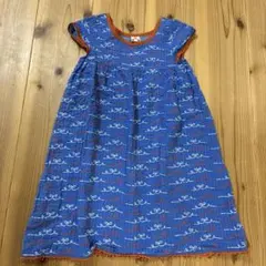 MARKEY'S 女の子 ワンピース 120 リボン柄 ブルー