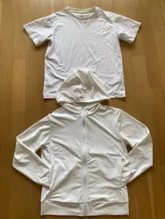 ユニクロ　ドライEXクルーネックT ☆UVカットメッシュパーカ　150