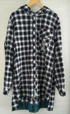 ドラッグストアーズ フード付きシャツチュニック チェック