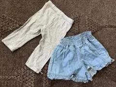 美品2点セット売り　短パンスパッツレギンス80cm