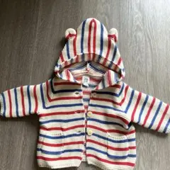 baby GAP フード付きカーディガン 50センチ　くま耳