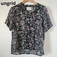 ungrid アングリッド シースルー総柄シャツ