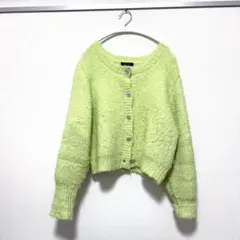 JEANASIS リッチシャギークルーカーディガン