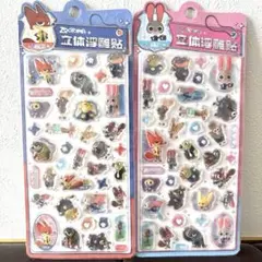 ズートピア　ぷっくりシール　2シートセット