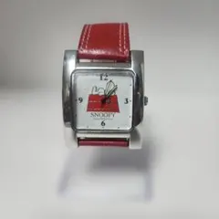 スヌーピー 腕時計　SNOOPY　Peanuts　赤　未使用品のサムネイル