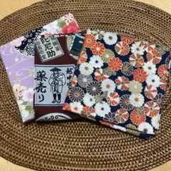 こっちゃまん様専用 【美品】和柄　大判　厚手　ハンカチ　3枚セット ➕おまけ1枚