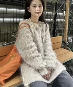 2/15迄1,500円@シャギーVニットプルオーバー