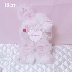 いちごパフェ♡ピンク片折れうさちゃん】 おすわりぬい服 16cm ピンク