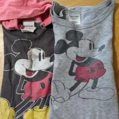 デニムアンドダンガリーミッキーマウス Tシャツ 2枚セット100110センチ