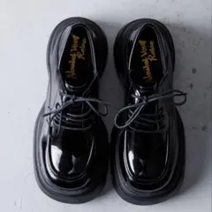 2WAY 厚底 スクエアトゥ トラックソール オックスフォードシューズ