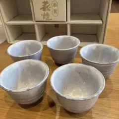 人間国宝【松井康成】練り上げ 湯呑み 5客セット 木箱無し - メルカリ