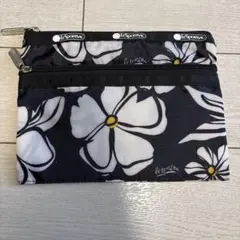 集英社 雑誌付録 LeSportsac 花柄ポーチ 2ポケット付き