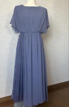 パーティードレス　結婚式　二次会　ブルーグレー