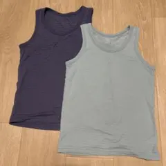 キッズ用タンクトップ2枚セット（ネイビー・ライトブルー）