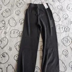 UNIQLO ウォッシャブルニットリブパンツ ダークグレー L