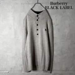 Burberry Black label ヘンリーネック ニット 3 N3386 - メルカリ