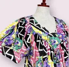 vintage ヴィンテージ ワンピース 花柄 90年代 レトロ USA海外古着