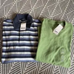 希少OLD★UNIQLO 3枚組　ストライプ 長袖ポロシャツ ＆長袖2枚