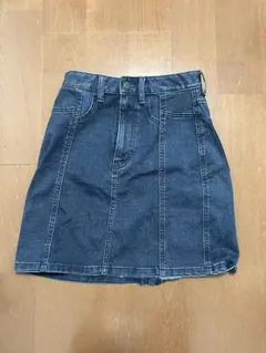 デニムミニスカート ダークブルー Aライン