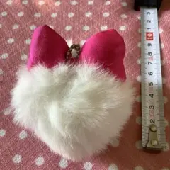 ディズニー映画マリーちゃん　ファー　 ミニー キーホルダー　ストラップ
